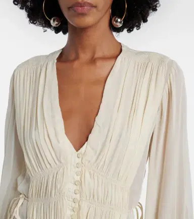 Marant Étoile Briane gathered muslin maxi dress | Thumbnail 5