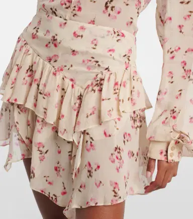 Marant Étoile Floral ruffled miniskirt | Thumbnail 4