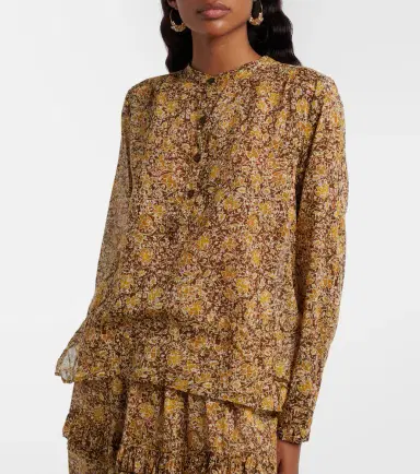 Marant Étoile Maria floral cotton voile blouse | Thumbnail 3