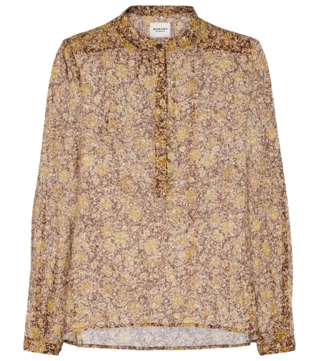 Marant Etoile Maria floral cotton voile blouse