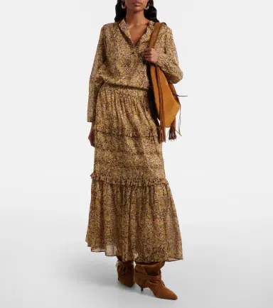 Marant Étoile Volumia floral cotton tiered maxi skirt | Thumbnail 5 Marant Étoile Volumia floral cotton tiered maxi skirt | Thumbnail 5
