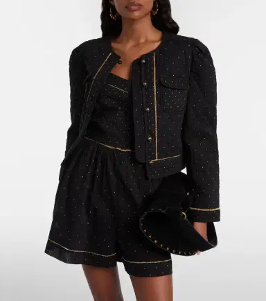 Marant Etoile Vickie polka-dot cotton romper | Thumbnail 6