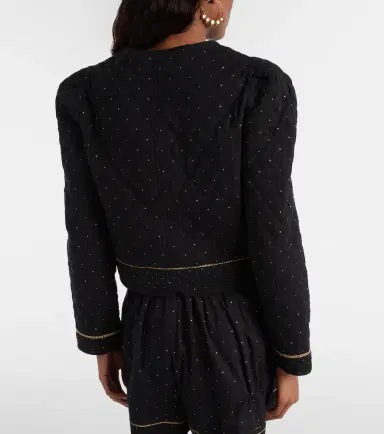 Marant Étoile Vania embellished cropped cotton jacket | Thumbnail 5 Marant Étoile Vania embellished cropped cotton jacket | Thumbnail 5