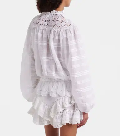 Marant Étoile Polly lace and cotton blouse | Thumbnail 3 Marant Étoile Polly lace and cotton blouse | Thumbnail 3