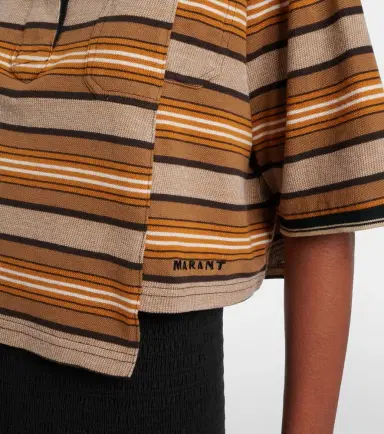 Marant Étoile Isalyne striped cotton polo shirt | Thumbnail 4 Marant Étoile Isalyne striped cotton polo shirt | Thumbnail 4