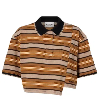 Marant Étoile Isalyne striped cotton polo shirt | Thumbnail 1 Marant Étoile Isalyne striped cotton polo shirt | Thumbnail 1