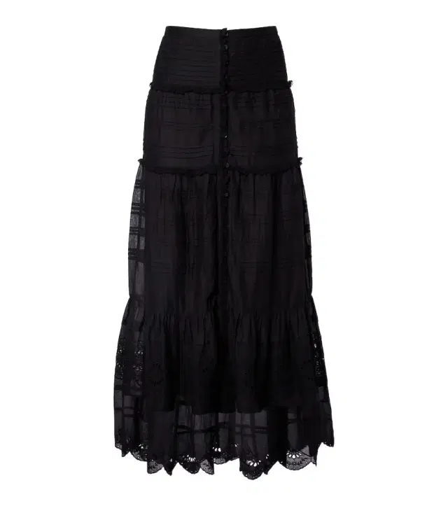 Paoline lace-trimmed maxi skirt