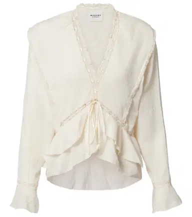 Marant Étoile Damienne cotton and linen-blend top | Thumbnail 1 Marant Étoile Damienne cotton and linen-blend top | Thumbnail 1