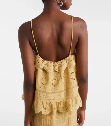 Marant Étoile Embroidered ruffled halterneck cotton top | Thumbnail 2 Marant Étoile Embroidered ruffled halterneck cotton top | Thumbnail 2