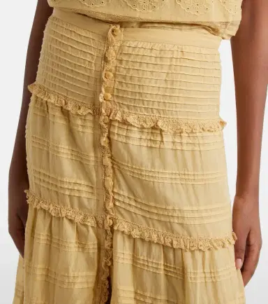 Marant Étoile Paoline tiered cotton maxi skirt | Thumbnail 4