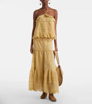 Marant Étoile Paoline tiered cotton maxi skirt | Thumbnail 5
