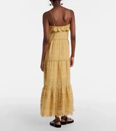 Marant Étoile Paule lace-trimmed cotton maxi dress | Thumbnail 3 Marant Étoile Paule lace-trimmed cotton maxi dress | Thumbnail 3
