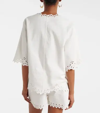 Marant Étoile Shana embroidered cotton top | Thumbnail 2