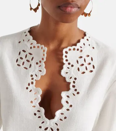 Marant Étoile Shana embroidered cotton top | Thumbnail 6