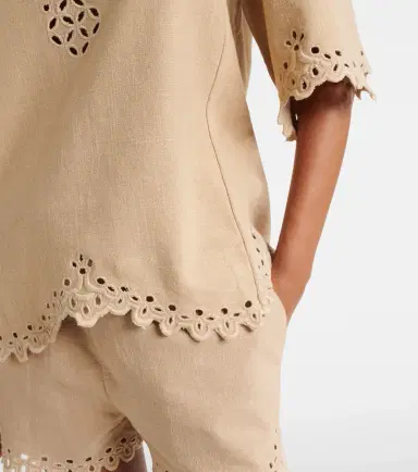 Marant Étoile Shana embroidered cotton top | Thumbnail 6