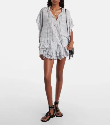 Marant Etoile Payton broderie anglaise cotton top | Thumbnail 2