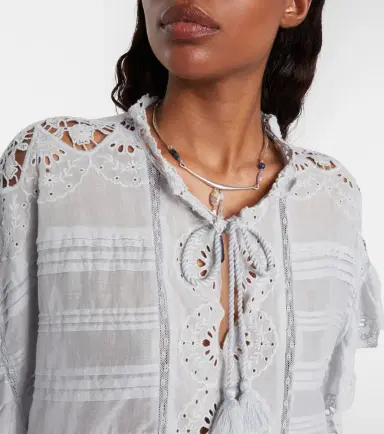 Marant Etoile Payton broderie anglaise cotton top | Thumbnail 4