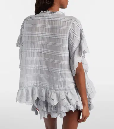 Marant Etoile Payton broderie anglaise cotton top | Thumbnail 6