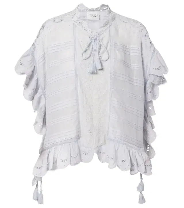 Marant Etoile Payton broderie anglaise cotton top