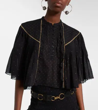 Marant Étoile Veenia embellished cropped cotton top | Thumbnail 5