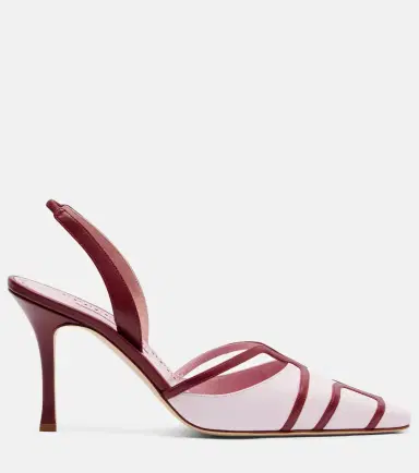 Manolo Blahnik Sarto 90 leather slingback pumps | Thumbnail 3