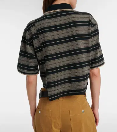 Marant Etoile Isalyne striped cotton polo shirt | Thumbnail 4