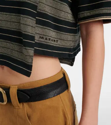 Marant Etoile Isalyne striped cotton polo shirt | Thumbnail 5
