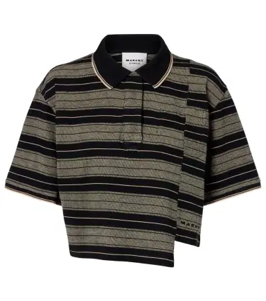 Marant Etoile Isalyne striped cotton polo shirt | Thumbnail 1