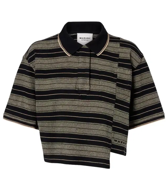 Marant Etoile Isalyne striped cotton polo shirt