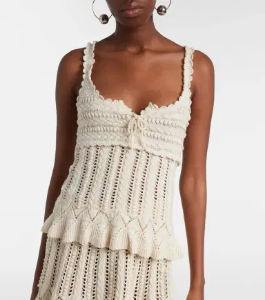 Marant Étoile Neves crochet cotton top | Thumbnail 3