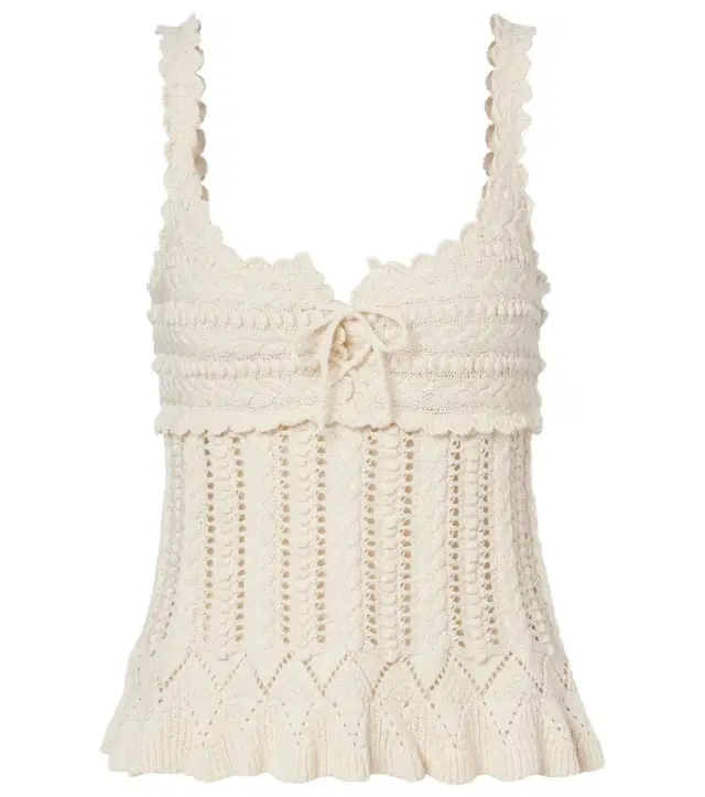 Neves crochet cotton top
