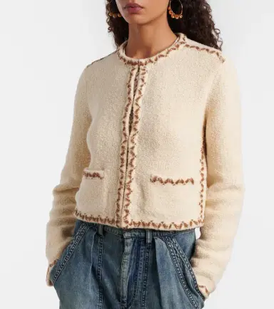 Marant Etoile Rochelle wool-blend tweed cardigan | Thumbnail 5 Marant Etoile Rochelle wool-blend tweed cardigan | Thumbnail 5