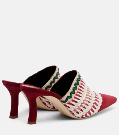 Manolo Blahnik Alo 70 embroidered suede mules | Thumbnail 2