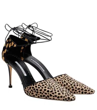 Manolo Blahnik Gambis printed calf hair pumps | Thumbnail 1