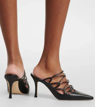 Manolo Blahnik Netas 90 leather mules | Thumbnail 6 Manolo Blahnik Netas 90 leather mules | Thumbnail 6