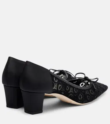 Manolo Blahnik Martebal 50 lace bow-detail pumps | Thumbnail 3 Manolo Blahnik Martebal 50 lace bow-detail pumps | Thumbnail 3
