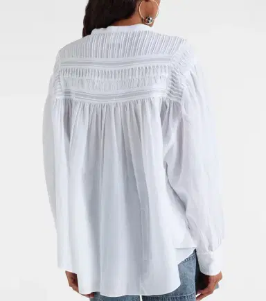 Marant Étoile Elodia embroidered cotton-blend blouse | Thumbnail 5