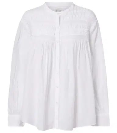 Marant Étoile Elodia embroidered cotton-blend blouse | Thumbnail 1