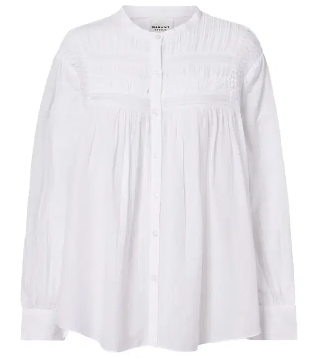 Elodia embroidered cotton-blend blouse