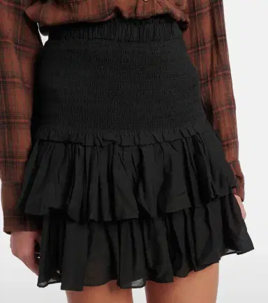 Marant Étoile Naomi tiered cotton-blend miniskirt | Thumbnail 3