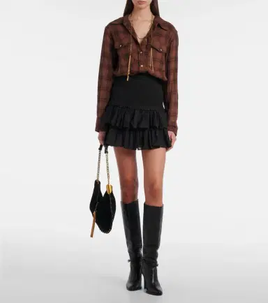 Marant Étoile Naomi tiered cotton-blend miniskirt | Thumbnail 5