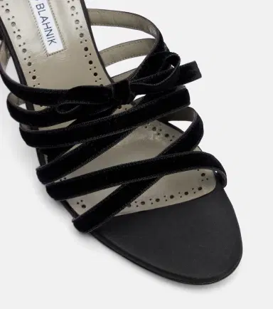 Manolo Blahnik Clementel 70 velvet mules | Thumbnail 2 Manolo Blahnik Clementel 70 velvet mules | Thumbnail 2