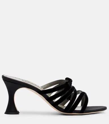 Manolo Blahnik Clementel 70 velvet mules | Thumbnail 3 Manolo Blahnik Clementel 70 velvet mules | Thumbnail 3