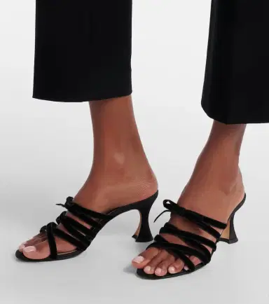 Manolo Blahnik Clementel 70 velvet mules | Thumbnail 6 Manolo Blahnik Clementel 70 velvet mules | Thumbnail 6