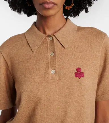 Marant Etoile Althea cotton and wool polo shirt | Thumbnail 2