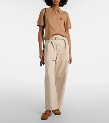 Marant Etoile Althea cotton and wool polo shirt | Thumbnail 4