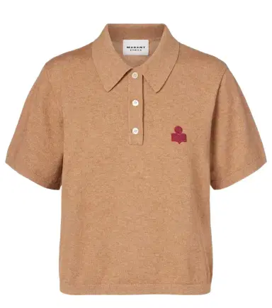 Marant Etoile Althea cotton and wool polo shirt | Thumbnail 1