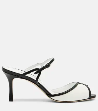 Manolo Blahnik Versari 70 leather mules | Thumbnail 3 Manolo Blahnik Versari 70 leather mules | Thumbnail 3