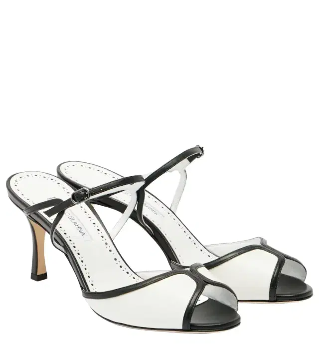 Manolo Blahnik Versari 70 leather mules