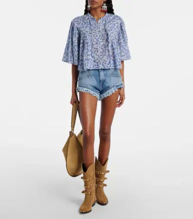 Marant Étoile Veelia floral cotton top | Thumbnail 3 Marant Étoile Veelia floral cotton top | Thumbnail 3